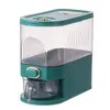 Storage Bottles Rice Dispenser Grain Container With Measuring Cup Airtight Box Time Pointer Cereal