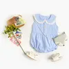 Rompers Sanlutoz Summer Cotton Baby Bodysuit born Cute Plaid Clothing for Girls Sleeveless Princess Toddler Infant Bodysuits 230601