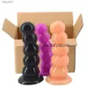 Massaggio 5 colori Big Dildo Forte aspirazione Perline Dildo anale Box Imballato Butt Plug Ball Plug anale Giocattoli del sesso per donne Uomini Prodotto per adulti Sex Shop L230518