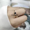 Bandringar Zhouyang Slim Wedding Dainty Rings for Women Delicate Cubic Zirconia Light Gold Color Proposal Finger Gift Fashion SMEEXKE R872 J230602