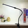 Candeeiros de mesa Luz de leitura com clipe de LED proteção para os olhos 3 cores escurecimento Lâmpada de mesa Braçadeira de mangueira flexível