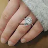 Band Rings Vintage style Pear Shape Engagement Ring Silve Color Promise Wedding Ring Trends Fancy Cubic Zirconia Jewelry Birthday Gift J230602