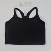 Lu Align Lu Womens Athletic Yogas Bras Cross Sport Topsフィットネスショックプルーフヨガベストは取り外し可能なプッシュアップ下着ジョギングタイトガールラウンドネック