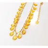 Chains Lii Ji Natural Citrine 14k Gold Filled Necklace Real Stone Luxurious Fine Jewelry For Party