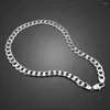Chains Fashion 925 Sterling Silver Pendant Necklace Men Wide 12 Mm 22 -30 Inches Curb Cuban Chain Punk Male Jewellery Gift