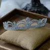 Hårklipp prinsessa europeiska CZ Crystal Brides Tiaras Crowns Headpieces Bridal Hairbands Wedding Accessory