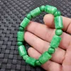 Bangle 2023 Cylindrical Ball Natural Jade Bracelet DIY Green Beads Brand Charm