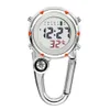 디지털 카라비너 ​​클립 스포츠 후크 시계 병원 선물 전자 빛 다기능 다기능 FOB 간호사 시계 Outdoor Sport Watch LJ201262V