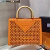 borsa firmata Borsa da donna Totes Shopping Borse a tracolla di paglia fatte a mano Borsa scava fuori Borse da spiaggia da viaggio estive da donna