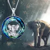 Pendentif colliers 2023 exquise mode ronde éléphant collier en alliage de Zinc bijoux femme anniversaire cadeau mariage