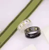 Designer smycken armband halsband hög kvalitet 925 sterling bi svart vit keramisk kärlek stjärna hand par ring