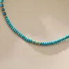 Choker 2023 Personality Necklace Simple Design Bohemian Turquoise Clavicle For Women Wedding Party Birthday Jewelry Gift