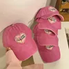 Czapki piłki różowe urocze dziewczyny baseball czapka baseballowa moda Regulowane Kobiety Hats Soft Top Pear Cap Cute Cat Hat Trendy Face Mała 230601