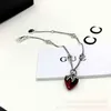 designer jewelry bracelet necklace ring drop glue strawberry 925 leisure made old womens tassel three-dimensional heart-shaped Bracelet