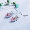 Dangle Boucles D'oreilles Mode Chic Coeur Couronne Bleu Cristal Topaze Pierres Précieuses Goutte Pour Femmes Fille Blanc Or Argent Couleur Bijoux Brincos Cadeaux