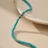 Choker 2023 Personality Necklace Simple Design Bohemian Turquoise Clavicle For Women Wedding Party Birthday Jewelry Gift