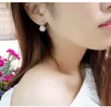 Stud New Fashion Sterling Silver Zircon Long Tassel Ear Line Luxury Pearl Drop Boucles d'oreilles Élégant Asymétrique