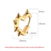 Hoop Earrings Heart Spike Cone Stainless Steel Gold-plated Stacked Huggies Buckle Steampunk Women Men Unisex Classic Accessories