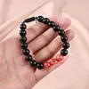 Strand Charm Man Bracelet Luminous Fluorescent Stone Night Light Natural Obsidian Jellery Glow In The Dark For Women Gifts