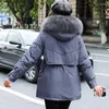 Women's Trench Coats 2023 Winter Parkas High Quality Hooded Fur Collar Coat Women Fashion Jackets Warm Woman Clothing Casual Kobiety