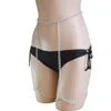 Gioielli per il corpo Catena da gamba sexy Bikini Pancia Spiaggia d'estate Collana a maglie in vita con coscia in cristallo argento Moda per le donne