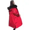 Женские траншеи Coats abrigos mujer invierno 2023 Long Down Buper Fashion Lose Plu размер талия красная зимняя парка женщины с надписью женское пальто