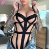 Sexy Pyjamas Sexy Underwear Bodysuit Erotic Lingerie Sex Lingerie Women Straps Ropes Crossed Top Sexy Sensual Lingerie Bra One Piece Bodysuit J230601