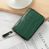 Cartes Cartes Femme Hors Business Men Pu Le cuir noir noir Brown Greet Wallet Bag Zipper Id Bank Case Money