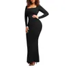 Basic Casual Dresses Womens Solid Color Body Shaping Dress With Breast Pad Built In Party Cocktail 230601