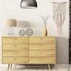 Kulplar Çekiyor Ahşap Kulplar Kayın Rattan Çekme Knobs Dolap Mobilya Tutamak Mutfak Cilt Kapı Koyu Dresser Mobilya Donanımı 230602