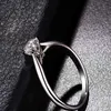 Bandringe Klassische Eheringe für Frauen für immer einfache sechs Krallen Zirkonia Mode Solitär Verlobung Ehe Geschenk Ring Schmuck KCR033 J230602