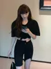 Short en jean femme noir pantalon droit doublé de fourrure demi-fermeture à glissière bas en jean Harajuku short de poche Streetwear extensible Mujer