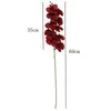 Flores decorativas 9 cabeças Decoração de casamento Fornecimento doméstico Flor artificial 3D Phalaenopsis Simulação Borboleta Orquídea Plantas de toque real