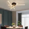 Żyrandole fanpinfando nowoczesne chandeleir LED na salon sypialnia czarne/złote badania lampy wiszące lampy akrylowe kuchnia