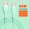 6A 66W Type C Super Snel Opladen Kabels Voor Android Smartphones 1M 2M Flash Opladen Datalijnen voor Huawei OPPO Xiaomi Glory VIVO in OPP Zak