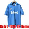 ディエゴ・マラドーナSSCナポリレトロサッカージャージ1986 1987 1988 1990 1991 1993 2014 Coppa Italia Vintage Calcio Classic Napule Football Shirt
