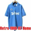 Diego Maradona ssc Napoli Maglie da calcio retrò 1986 1987 1988 1989 1990 1991 1993 2013 2014 Coppa Italia Vintage Calcio Maglia da calcio Classic Napule