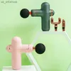 Mini Massage Gun Diepe Spier Trillingen Relief Pijn الاسترخاء Fitnessapparatuur Ruisonderdrukking Ontwerp 4 Massage Heads Massager L230523