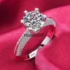 Anéis de banda nunca desbotam anéis de cor de ouro branco feminino anel de zircão de alta qualidade original prata tibetana aliança de casamento acessórios de joias de noiva J230602