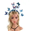 Efbustrated Simulated Butterfly Akcesoria do włosów dla dzieci Mori Xianmei kolorowy motyl opaski na głowę Wreath Birthday Prezent MZ-0038