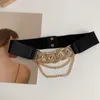 Belts Women's Gold Buckle Silver Chain Elastic Belt Waistband Waist Closure Dress Decoration Cool Stylish