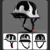 Motorcykelhjälmar Retro Hjälm German Style Casco Moto Men Motorcykel Riding Breattable Half Capacete de Masculino