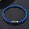 Braccialetti con ciondoli Bracciale classico in corda con filo milanese per donna Uomo Acciaio inossidabile Semplice cordino rosso nero Braccialetto portafortuna Gioielli neutri