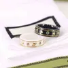 50% korting op designer sieraden armband ketting ring 925 Sterling bij zwart wit keramiek liefde ster hand paar ring