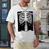 Polos męski anatomia biała kości szkieletowa koszulka T-shirt ponadgabaryt zabawny designer