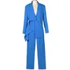 Корейская поп -тренд девчонка Вселенная Easy Group Singing Suit Blue Campus Games Jazz Stage Performance Outwear Bayers Set