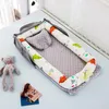 Bed Rails met Kussen 85x45 cm Babynest Reizen Baby Peuter Cradle voor geboren Draagbare Wieg Baby Wieg bumper 230601