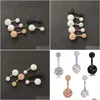 Navel Bell Button Rings 14G Women Stainless Steel Cz Sexy Belly Bar Barbell Piercing Ring Tragus Body Jewelry 50Pcs Drop Delivery Dh9Ly