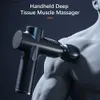 Pistolet de massage musculaire portable Pistolet facial Masseur à percussion pour tissus profonds Tête de massage en silicone 3 vitesses Vibration silencieuse L230523