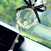 Nouveau diamant perle voiture pendentif mignon dessin animé coeur étoile glands rétroviseur ornements strass femme voiture Decro accessoires